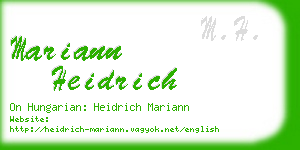 mariann heidrich business card